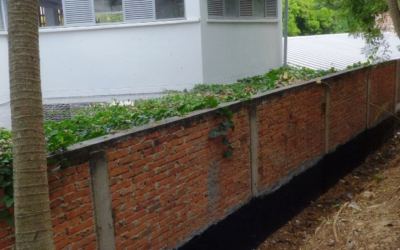 Estructura de filtro francés le dará estabilidad a muro de la institución educativa Club Unión, sede D