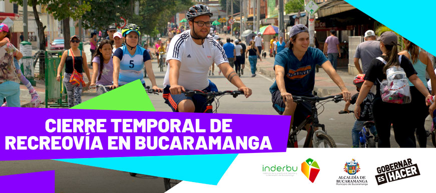 Por recomendaciones de las autoridades de salud, se aplaza temporalmente la recreovía en Bucaramanga