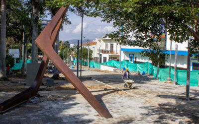 Alcaldía de Bucaramanga reactivó las obras en la Calle de las Letras, junto a la Biblioteca Gabriel Turbay