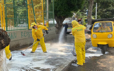 1 millón 995 mil metros cuadrados de vía pública se han intervenido con lavado y desinfección en Bucaramanga
