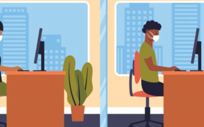 Recuerde el distanciamiento físico en su lugar de trabajo para reducir riesgo por Covid – 19