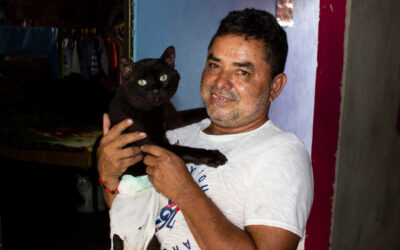 José de Jesús Riveros, el bumangués que convive con 50 gatos en su hogar