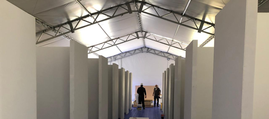 Instalación del Hospital de Campaña en el Norte de Bucaramanga ya supera el 55% de avance
