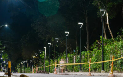 Nuevo alumbrado en el perímetro del Parque Ecológico La Flora propicia calidad de vida y bienestar