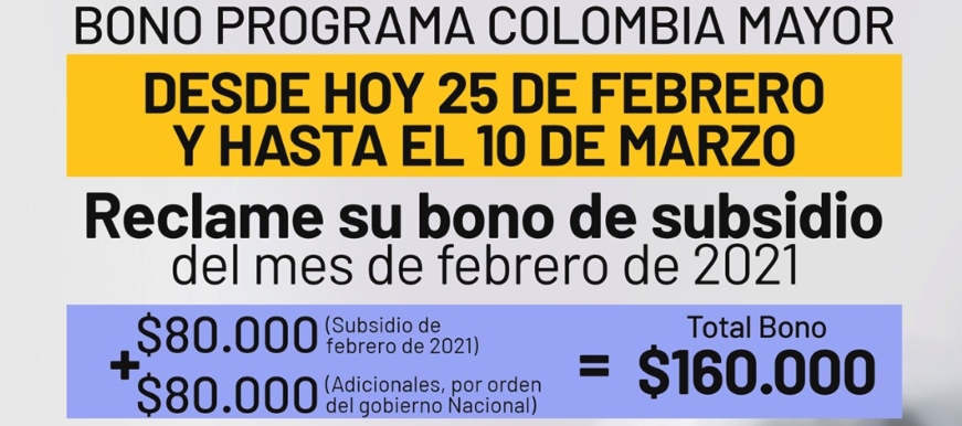 Personas mayores de Bucaramanga ya pueden reclamar el segundo pago del programa Colombia Mayor