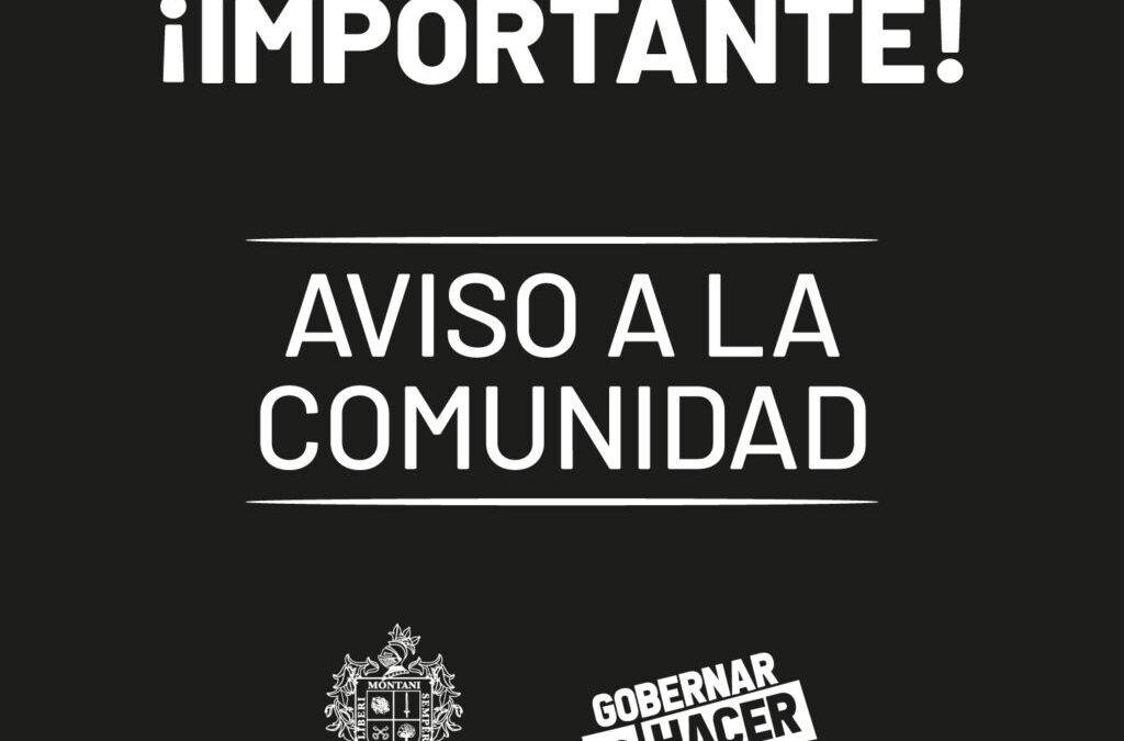 Aviso a la comunidad