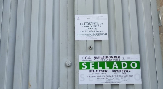 Se selló centro de rehabilitación en Bucaramanga