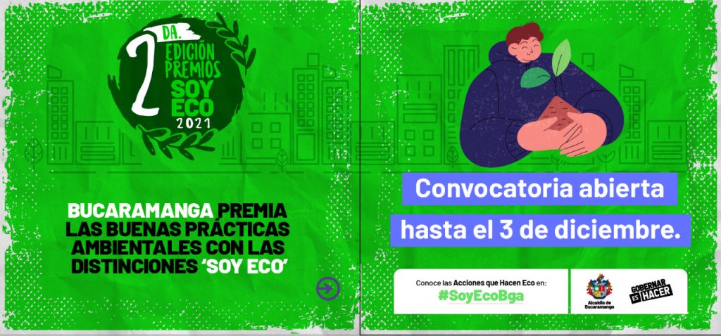 Bucaramanga premia las buenas prácticas ambientales en los premios Soy Eco 2021
