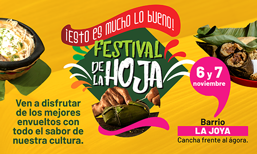 ¡Esto es mucho lo bueno! Participe este fin de semana en el Festival de la Hoja