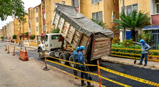 Se siguen tapando los huecos en Bucaramanga