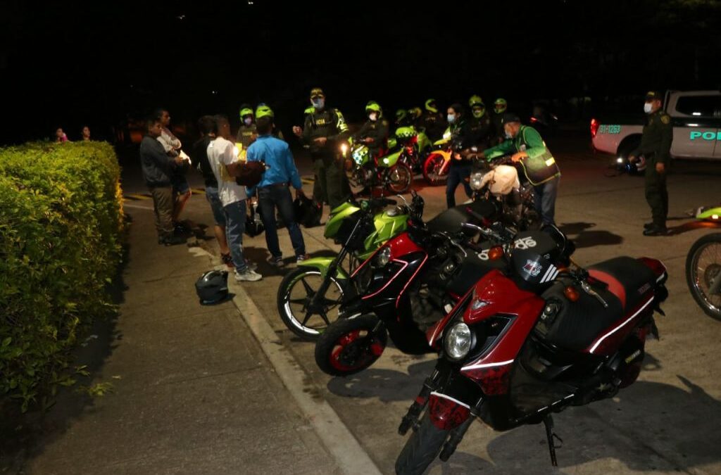 Intensificamos acciones de control a las caravanas ilegales de motos en Bucaramanga