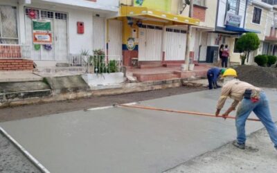 Mejoramiento de la malla vial del barrio Prados del Mutis presenta un 80% de avance