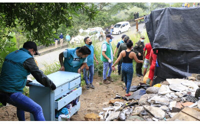 Con el desmonte de seis cambuches, Alcaldía recuperó predio público invadido
