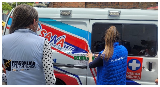 Una ambulancia fue sellada por incumplir las condiciones higiénico sanitarias
