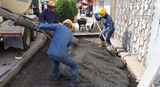 Así avanza la construcción de andenes en el barrio Gaitán