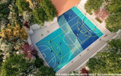 Inició la remodelación de la cancha del Colegio Aurelio Martínez Mutis sede B
