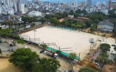 En un 75% avanza la transformación del escenario deportivo del Colegio Dámaso Zapata