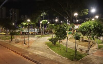 Así es la moderna iluminación que le cambió la cara a los parques La Rosita y Las 3B