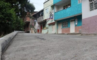 Así se restauró la malla vial en el barrio San Pedro Claver