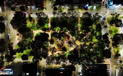 El Parque San Pío estrena moderna iluminación ¡Así de radiante luce ahora!