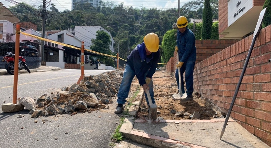 Se reconstruirán 14 kilómetros de andenes en Bucaramanga