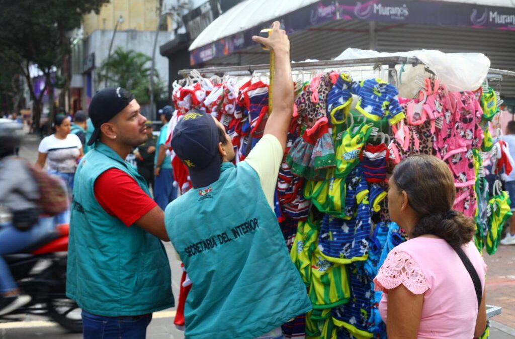 Así son los controles al espacio público en el Paseo del Comercio
