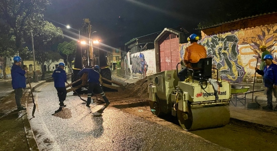 Se están tapando los huecos en el Centro de Bucaramanga