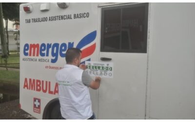 Una ambulancia fue sellada en operativo de inspección, vigilancia y control