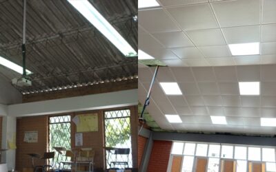 Se cambiaron las tejas de asbesto del colegio José Celestino Mutis