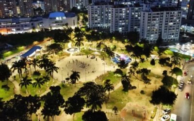 El Parque Las Cigarras volvió a nacer con la modernización de su alumbrado público