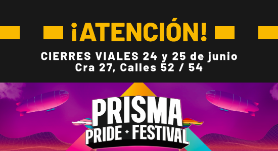 Conozca los cierres viales por la celebración del Prisma Pride Festival