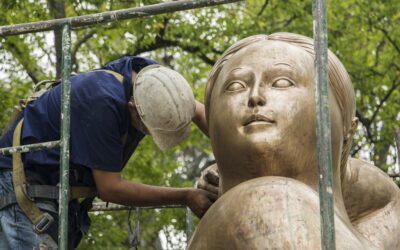 Inició la restauración de la ‘Gorda de Botero’ ubicada en el Parque San Pío