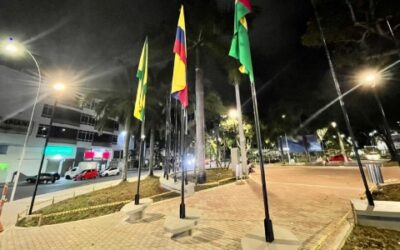 La glorieta del Estadio Alfonso López y el Bulevar Santander volvieron a brillar