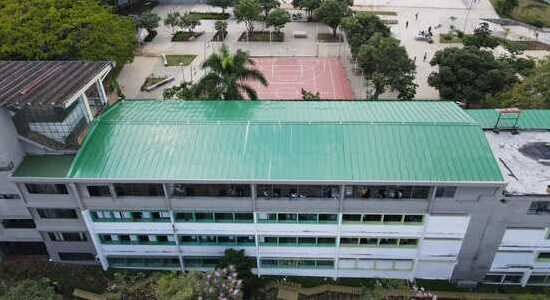 Así quedó la nueva cubierta del colegio Dámaso Zapata