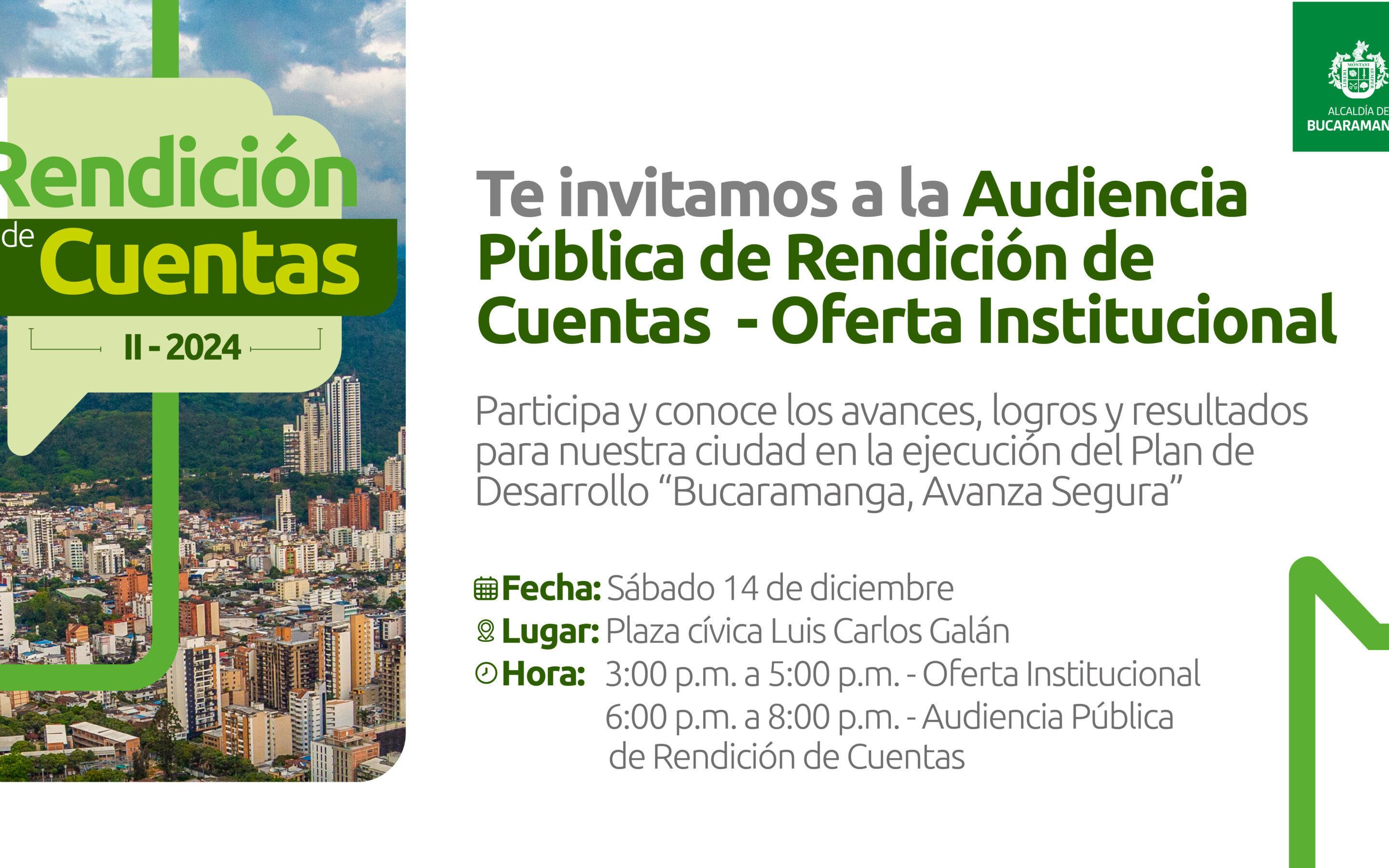 Participe en la segunda Audiencia Pública de Rendición de Cuentas 2024 en Bucaramanga