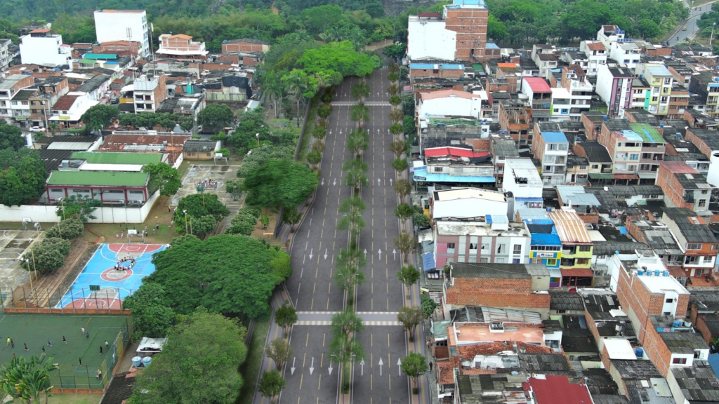 Render ampliación carrera 2W, barrio Mutis