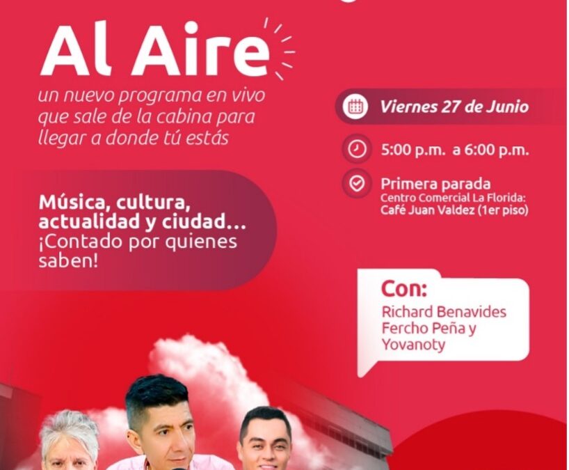 La cultural 100.7 FM estrena AL AIRE La radio sale de la cabina