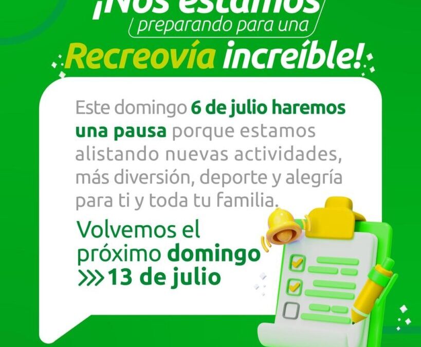 Este domingo no habrá Recreovía en la carrera 27