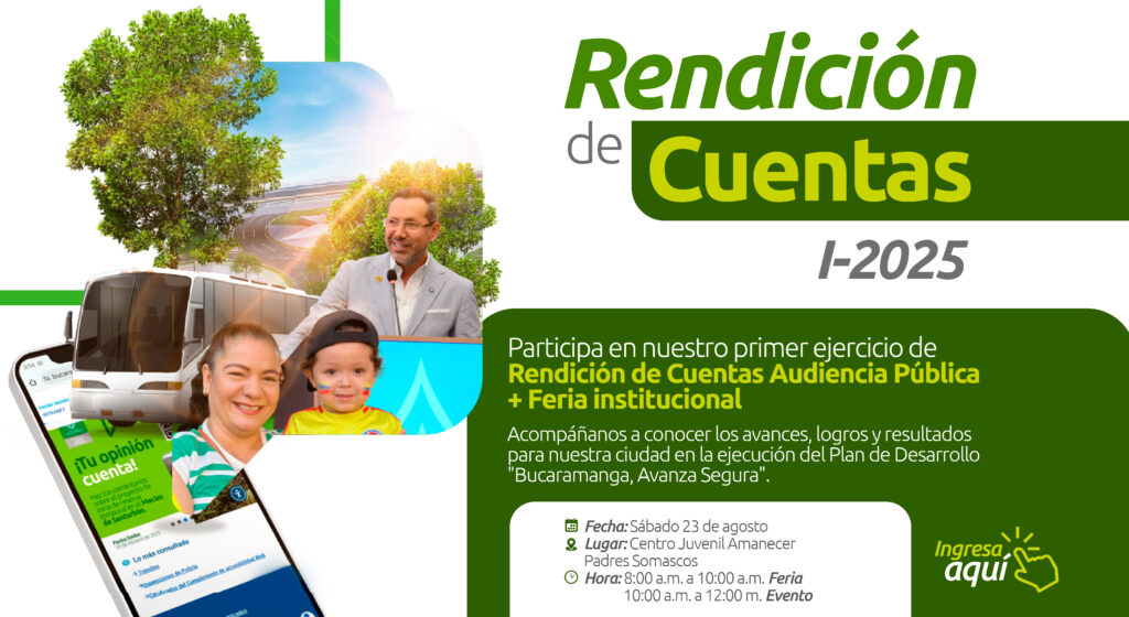 Participe en la primera Rendición de Cuentas 2025 de la Alcaldía de Bucaramanga