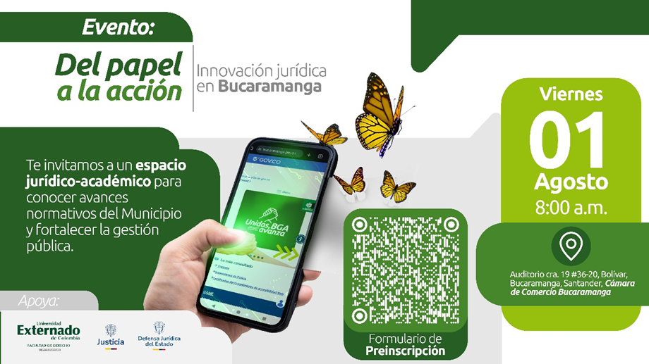 El Municipio de Bucaramanga presentará su innovación jurídica hoy