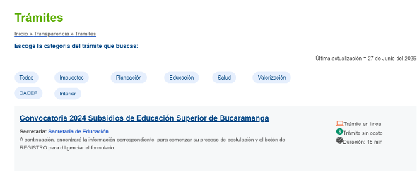 ¡Realizar trámites en línea a través de la plataforma de la Alcaldía de Bucaramanga es muy fácil!