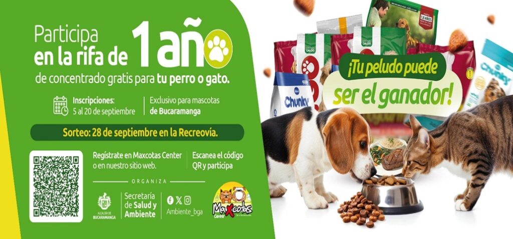 Bucaramanga abre convocatoria para registro de mascotas y sorteará un año de concentrado gratis