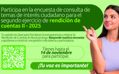 Encuesta: cuéntanos los temas que quieres conocer en el segundo ejercicio de Rendición de Cuentas 2025