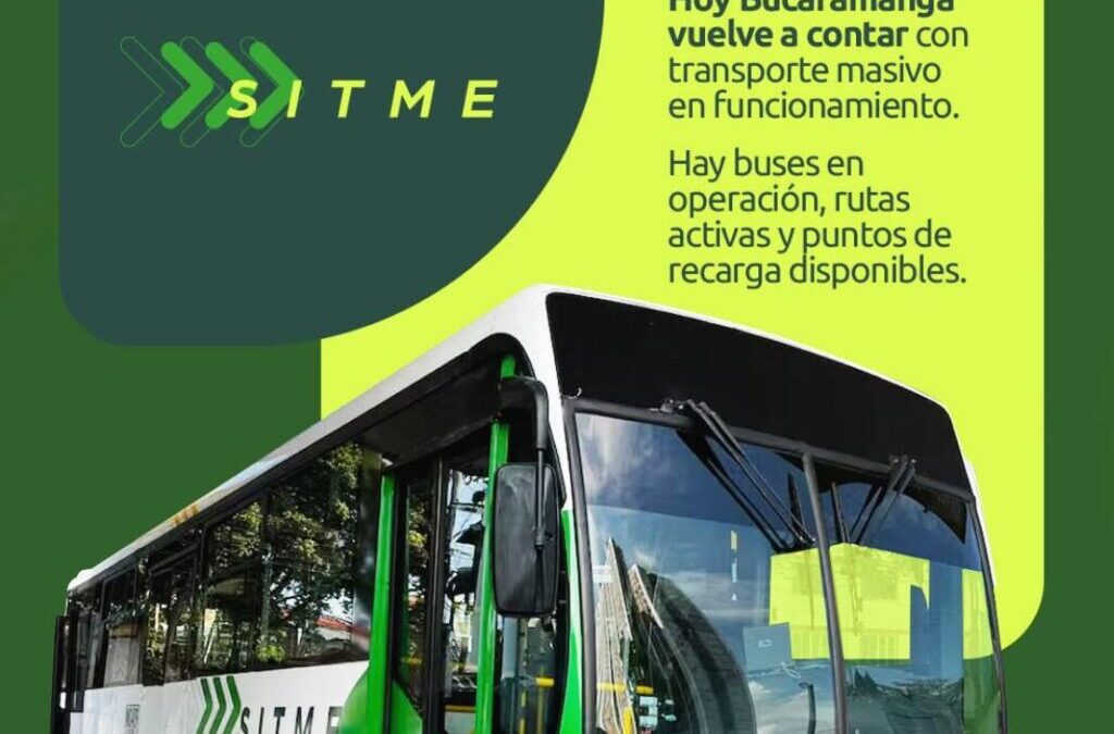 Metrolínea fortalece operación con rutas activas y puntos de recarga en Bucaramanga