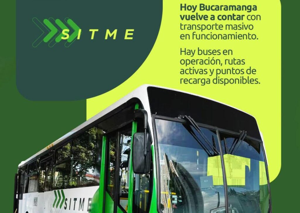 Metrolínea fortalece operación con rutas activas y puntos de recarga en Bucaramanga