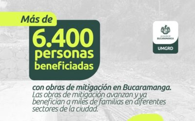 Más de 6.400 personas beneficiadas con obras de mitigación en diferentes sectores de Bucaramanga