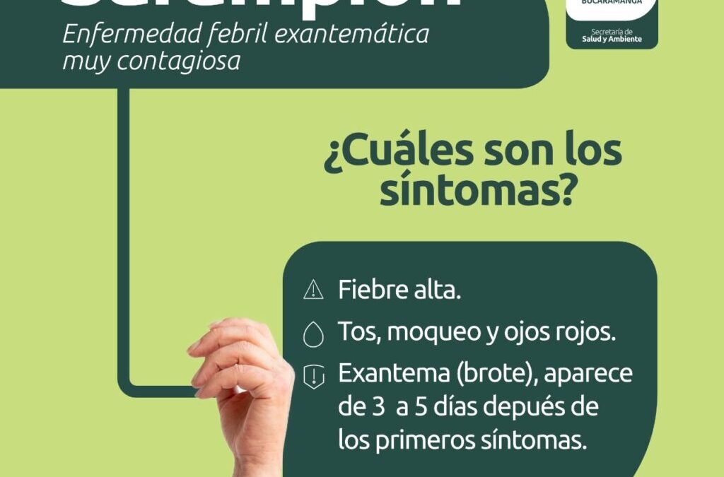 Bucaramanga intensifica protocolos de vigilancia en salud pública ante reporte de sarampión