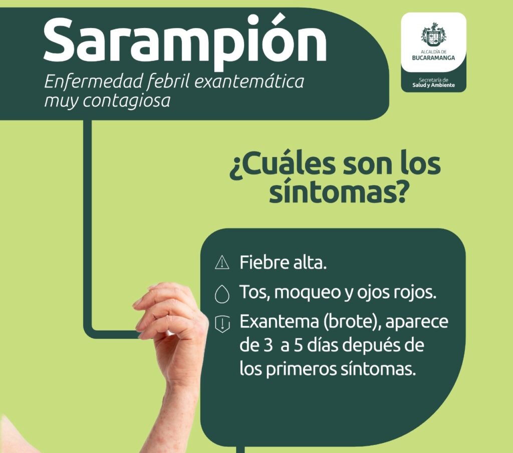 Bucaramanga intensifica protocolos de vigilancia en salud pública ante reporte de sarampión