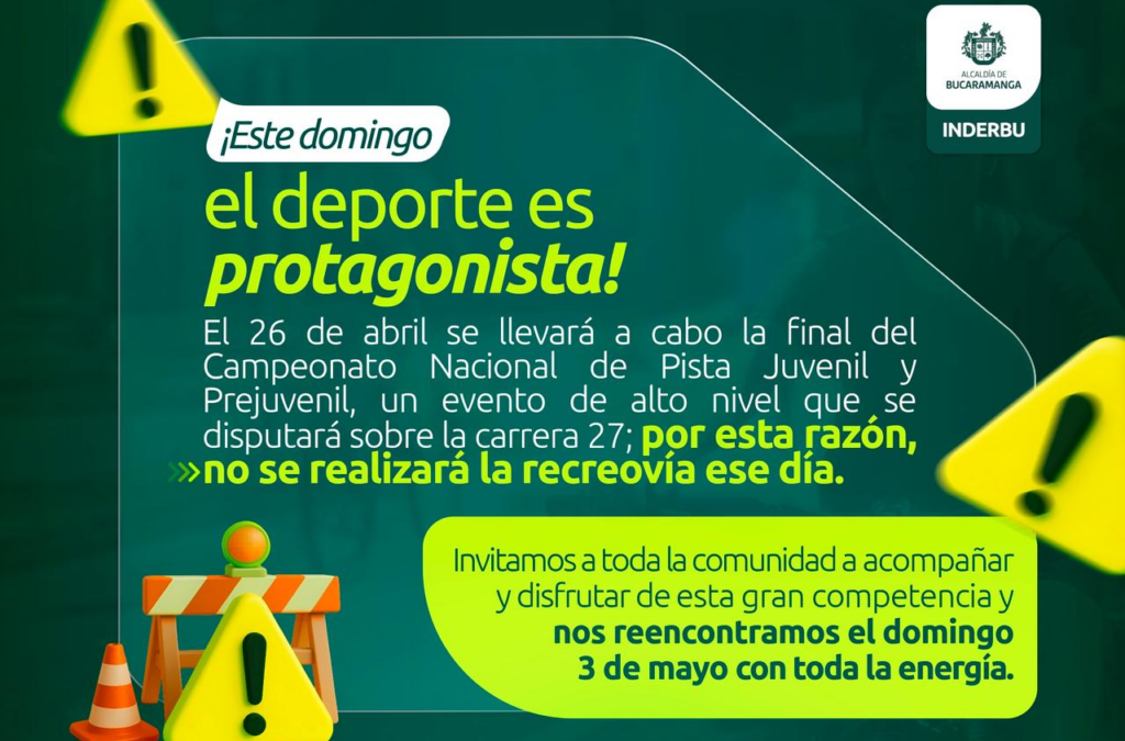 Por campeonato de ciclismo no habrá recreovía este domingo