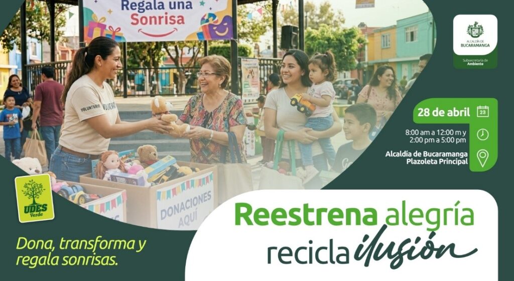 “Reestrena alegría, recicla ilusión”: Bucaramanga impulsa jornada de donación con impacto social y ambiental